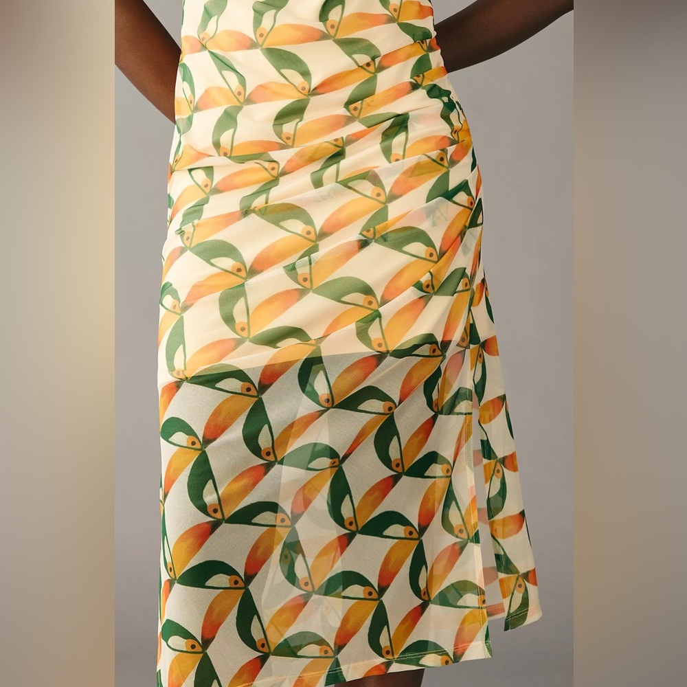NWT Anthropologie farm Rio printed midi dress summer vacation - Picture 5 of 12